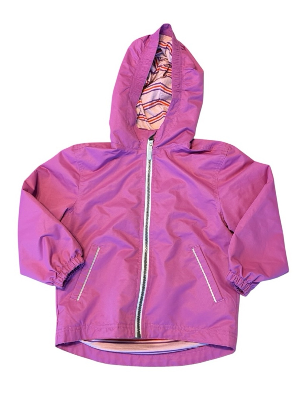 Hanna Andersson Girls Purple Pink Hooded Raincoat